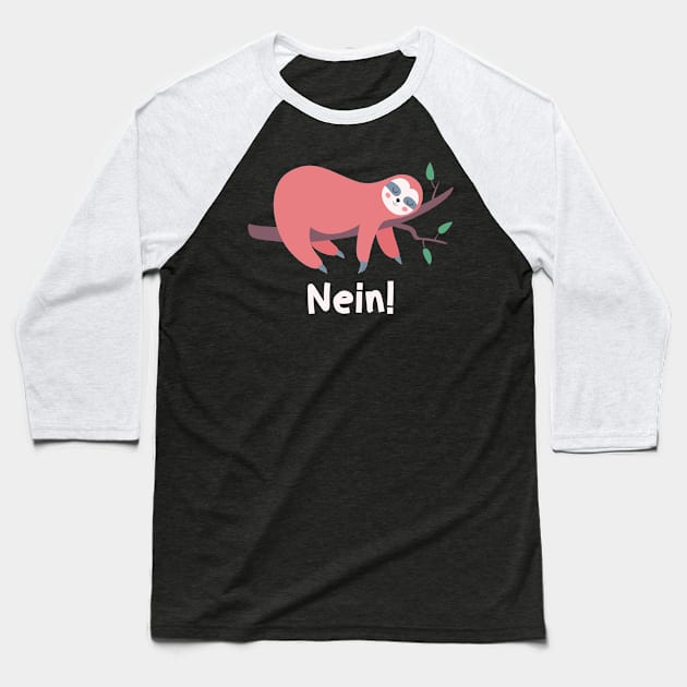 Cute Koala Funny German Sayings Nein Baseball T-Shirt by Daily Design